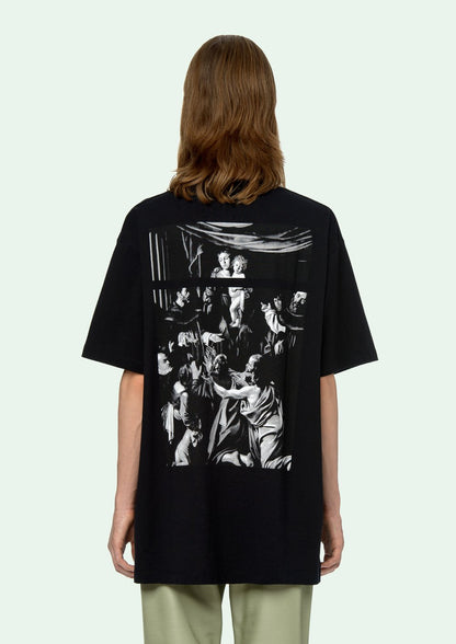 OFF WHITE CARAVAGGIO SQUARE S/S OVER T-SHIRT