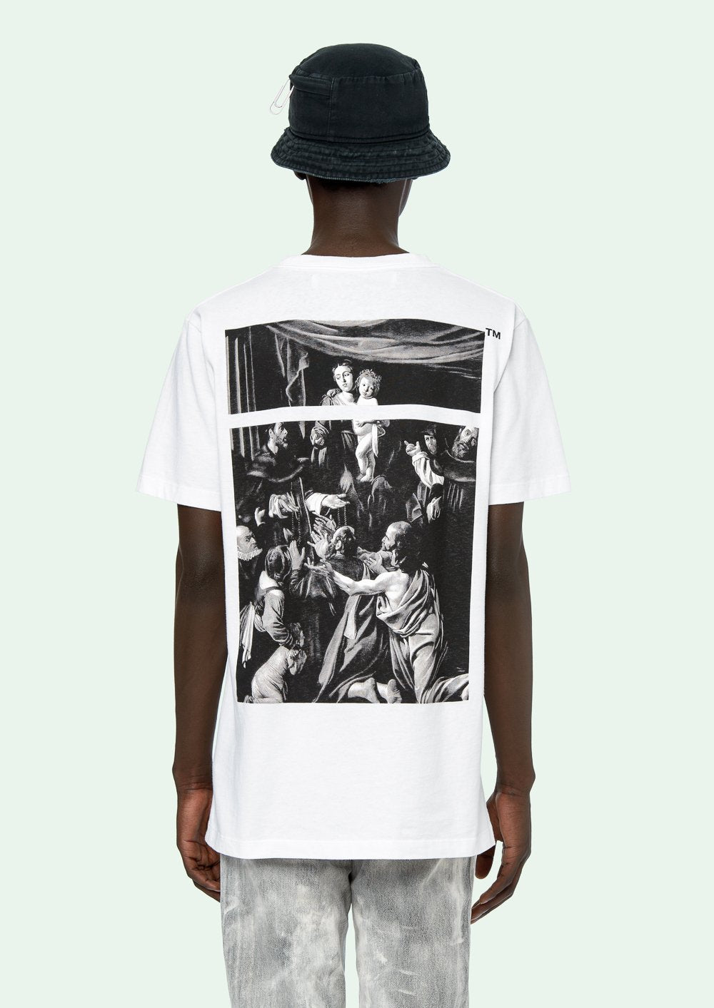 OFF WHITE CARAVAGGIO SQUARE S/S OVER T-SHIRT