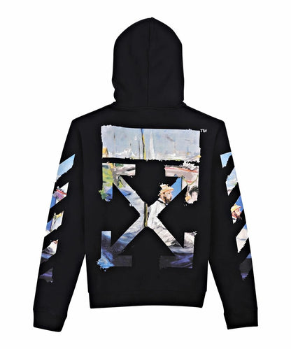 OFF WHITE DIAG PRINT ZIP UP HOODIE-Drip Store Argentina