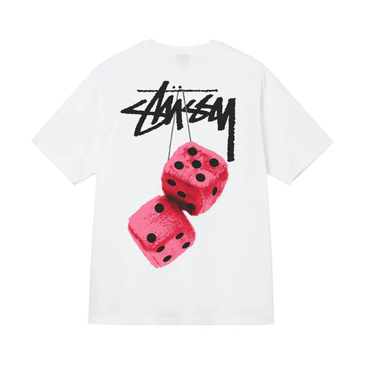 STUSSY FUZZY DICE TEE WHITE-Drip Store Argentina